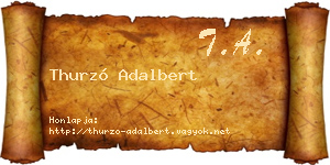 Thurzó Adalbert névjegykártya